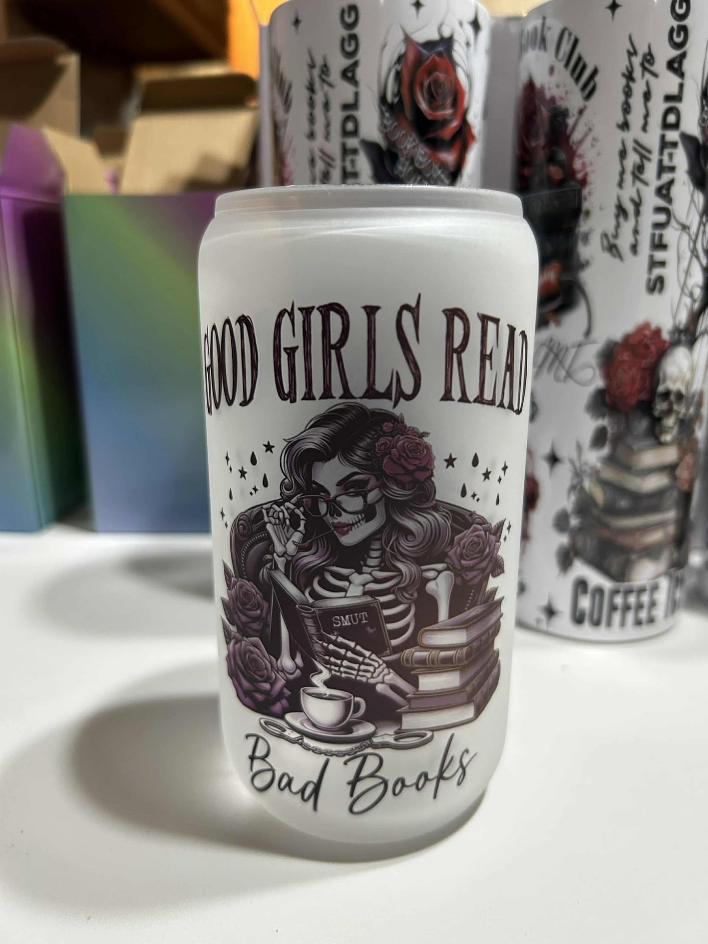 16oz Good Girl Bad Books Libby Cup