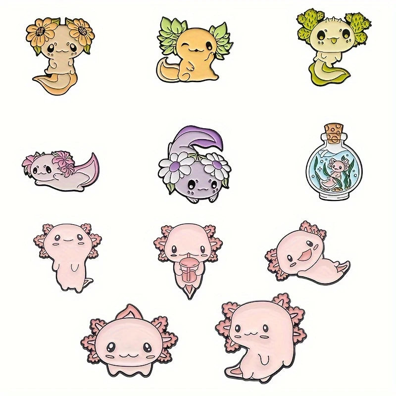 Axolotls Enamel Pins