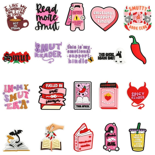 Smut-Themed Croc Charms – Spicy & Bookish Shoe Accessories