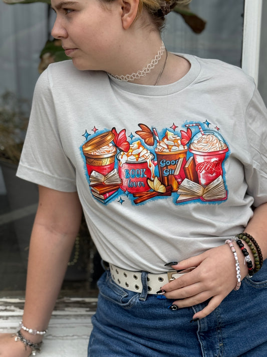 📚 Book Lover Frappe T-Shirt ☕